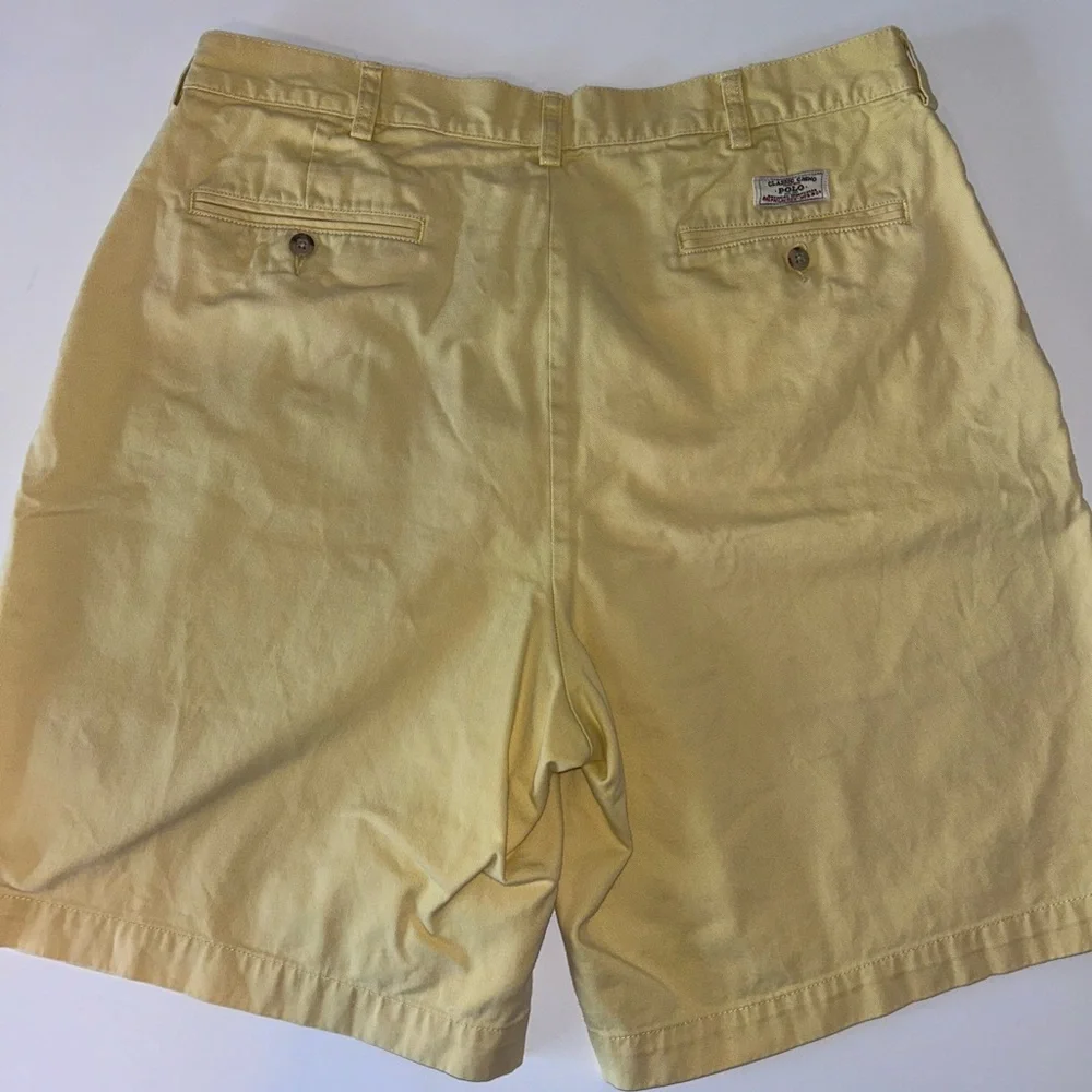Polo Ralph Lauren Tyler Short, men’s pale yellow Classic Chino‎ Vintage size 36